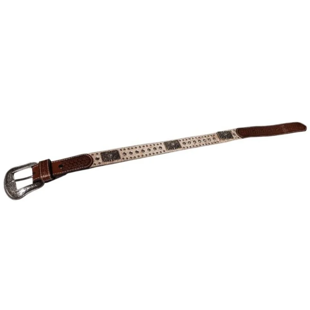 Nocona Embellished Leather Belt 26